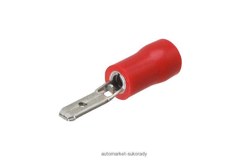 Kolík plochý 2,8 mm červený - balení 100 ks