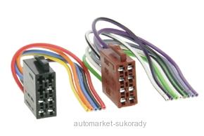 Konektor ISO napájení+repro osazený dutinkami a vodiči