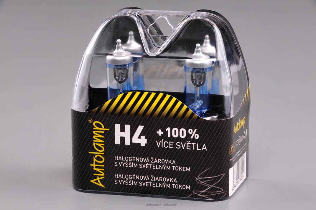 AUTOLAMP H4 12V 50/55W P44t +100% E-homologace