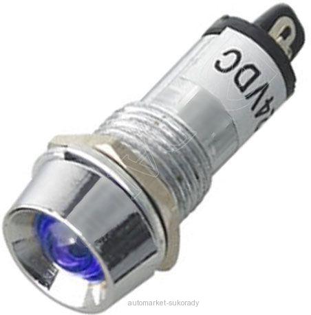 Kontrolka 12V LED modrá do otvoru 12mm