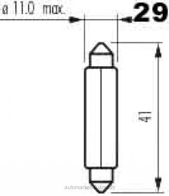 NARVA 24V 10W SV8,5 11x41 mm, sufitka 41 mm