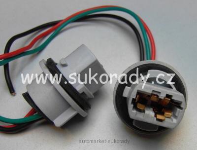 Patice dvouvláknové žárovky T20 W3x16q celosklo