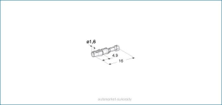 Konektor - dutinka 1,6mm kulatá pro vodič 0,3-0,6mm