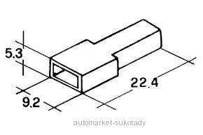 Kryt na 1 dutinku 6,3mm bílý - balení 100 ks