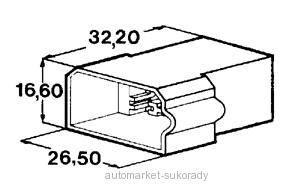 Kryt na 4 kolíky 6,3mm bílý