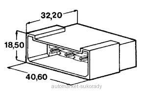 Kryt na 8 kolíků 6,3mm bílý