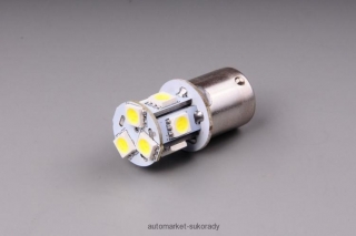 LED 12V 5W BA15s čirá 8xSMD