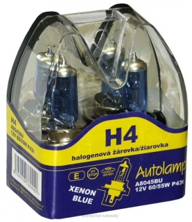 Krabička 2 x H4 12V  60/55W P43t XENON BLUE