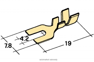 Kabelová vidlička 4,2mm - balení 100 ks