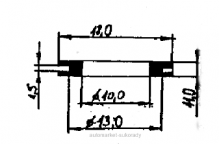 Průchodka gumová 10/13 mm