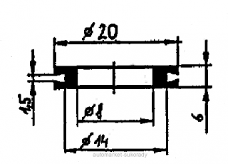 Průchodka gumová  8/14 mm
