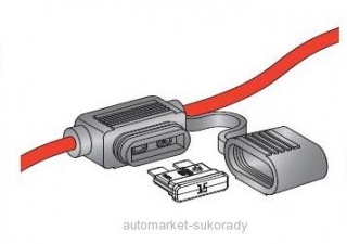 MTA 0100336 držák pojistky ATO s krytkou, kabel 4 mm2