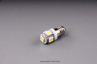 Žárovka LED 12V 5W E10 čirá 5xLED 5050