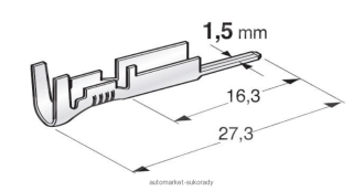 Konektor - kolík 1,5mm pro vodič 0,5-1mm