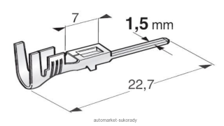 Konektor - kolík 1,5mm pro vodič 1-1,5mm